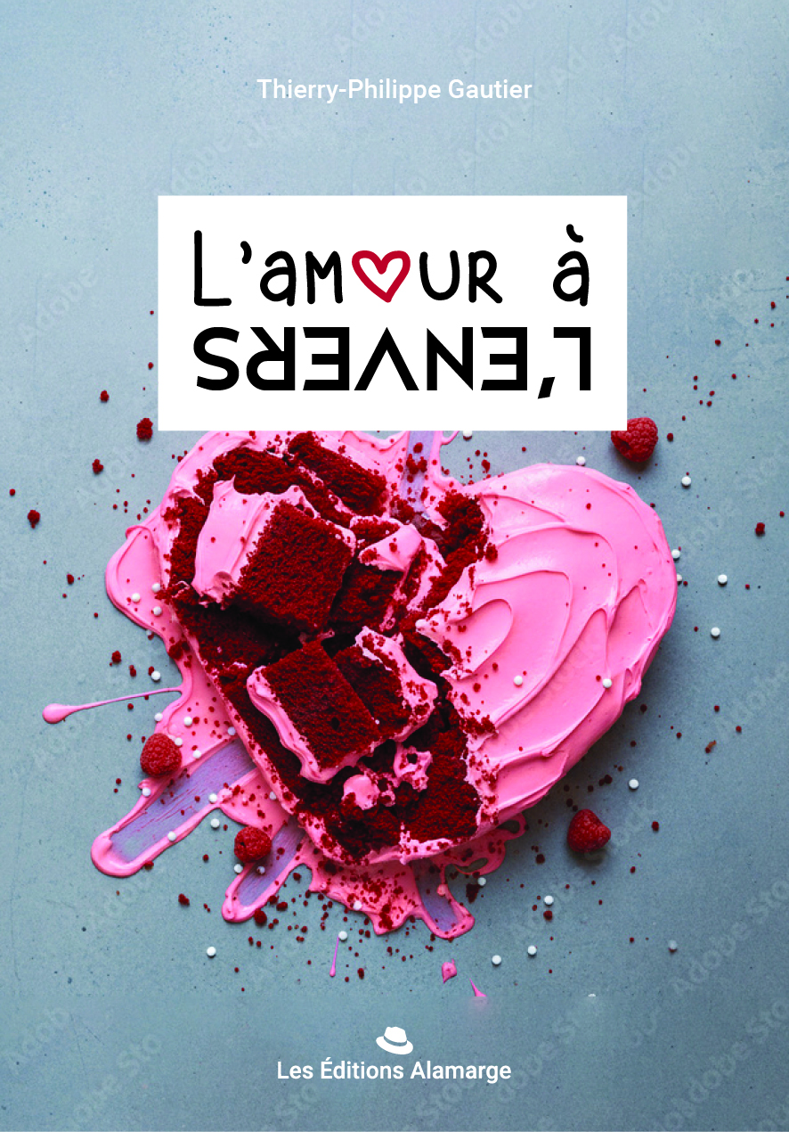 Gâteau rose en forme de cœur brisé, tombé au sol, symbolisant le chagrin d'amour et la fin d'une histoire, une conception alternative de la Saint-Valentin, une thérapie du deuil.